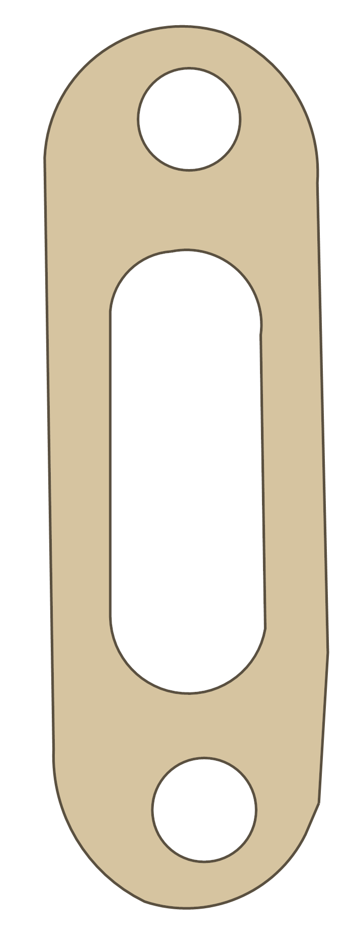 Kawasaki KDX200 Elbow gasket outline