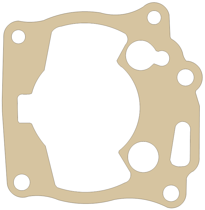 Kawasaki KX125 Cylinder Base gasket outline