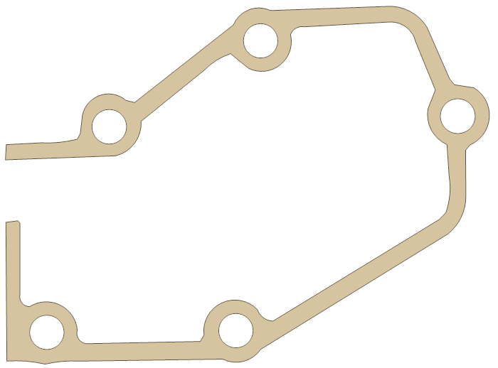 Kawasaki RH, Cover gasket outline, OEM 11060-1789, A material