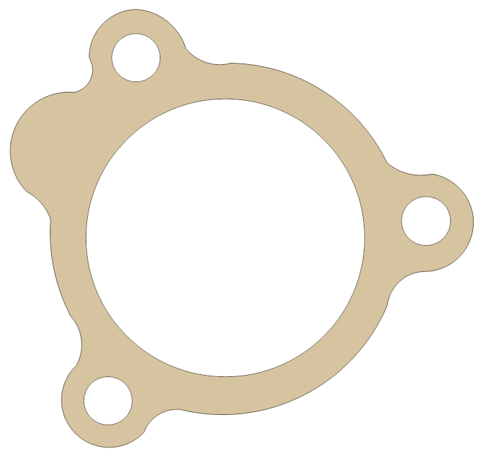 Kawasaki KAF540 Meter Gear Case gasket outline