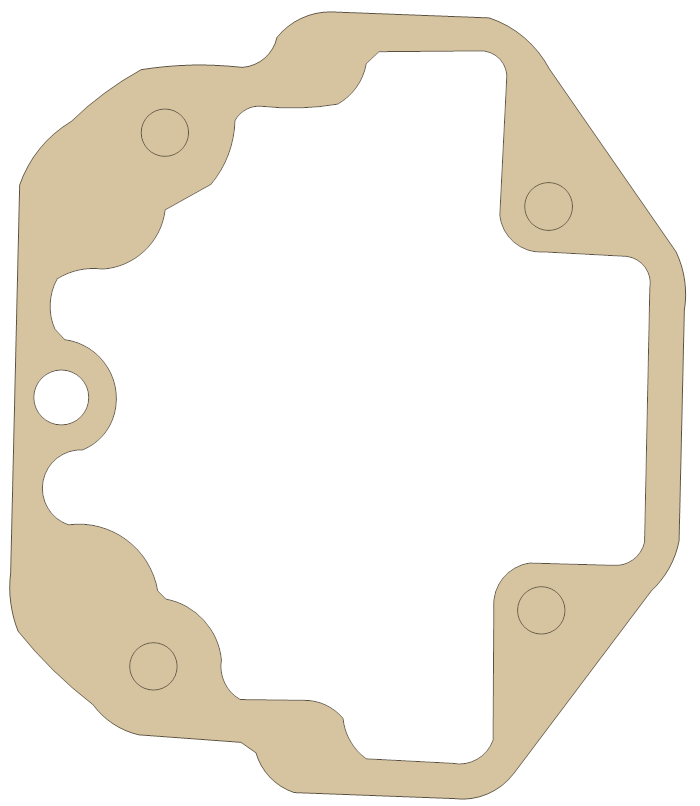 Kawasaki Float Chamber gasket outline, OEM 11060-1609, B material