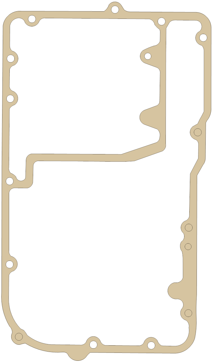 Kawasaki Oil Pan gasket outline, OEM 11060-1266, B material