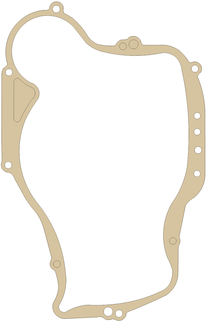 Kawasaki Clutch Cover gasket outline, OEM 11060-1465, A material