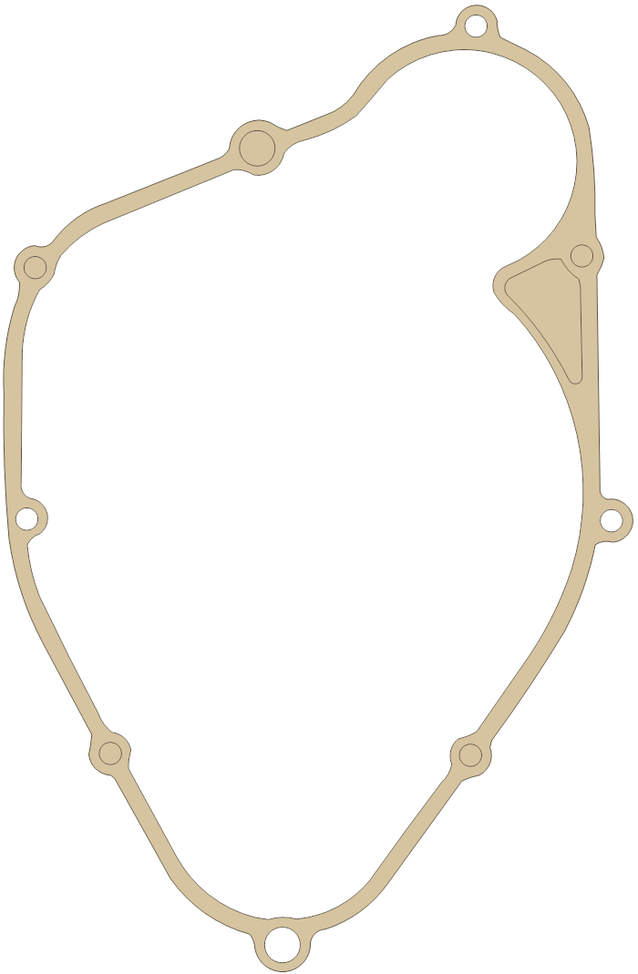 Kawasaki R. Engine Cover gasket outline, OEM 11009-1171, A material