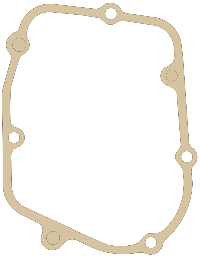 Kawasaki Transmission Cover gasket outline, OEM 14058-005, A material