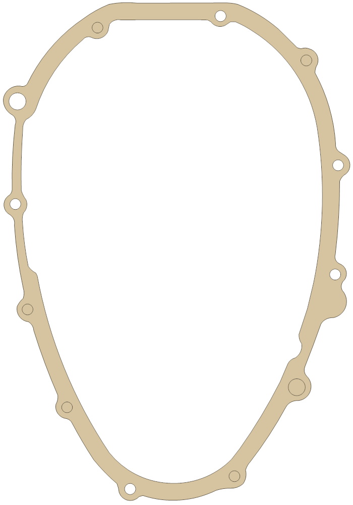 Kawasaki Clutch gasket outline, OEM 14046-033, A material