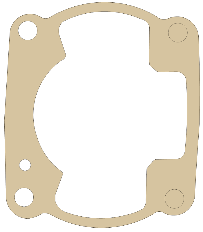 Kawasaki Base gasket outline, OEM 11060-1567, A material