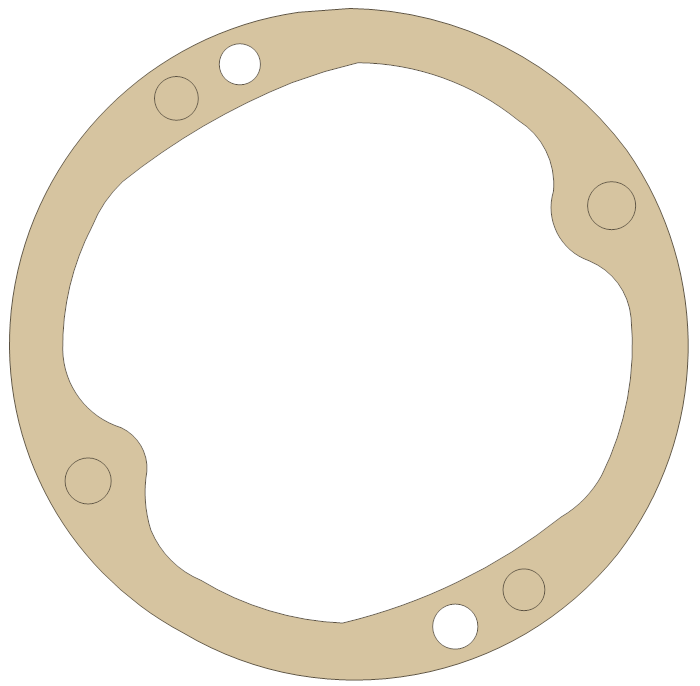 Kawasaki Breaker Cover gasket outline, OEM 14050-0012, A material