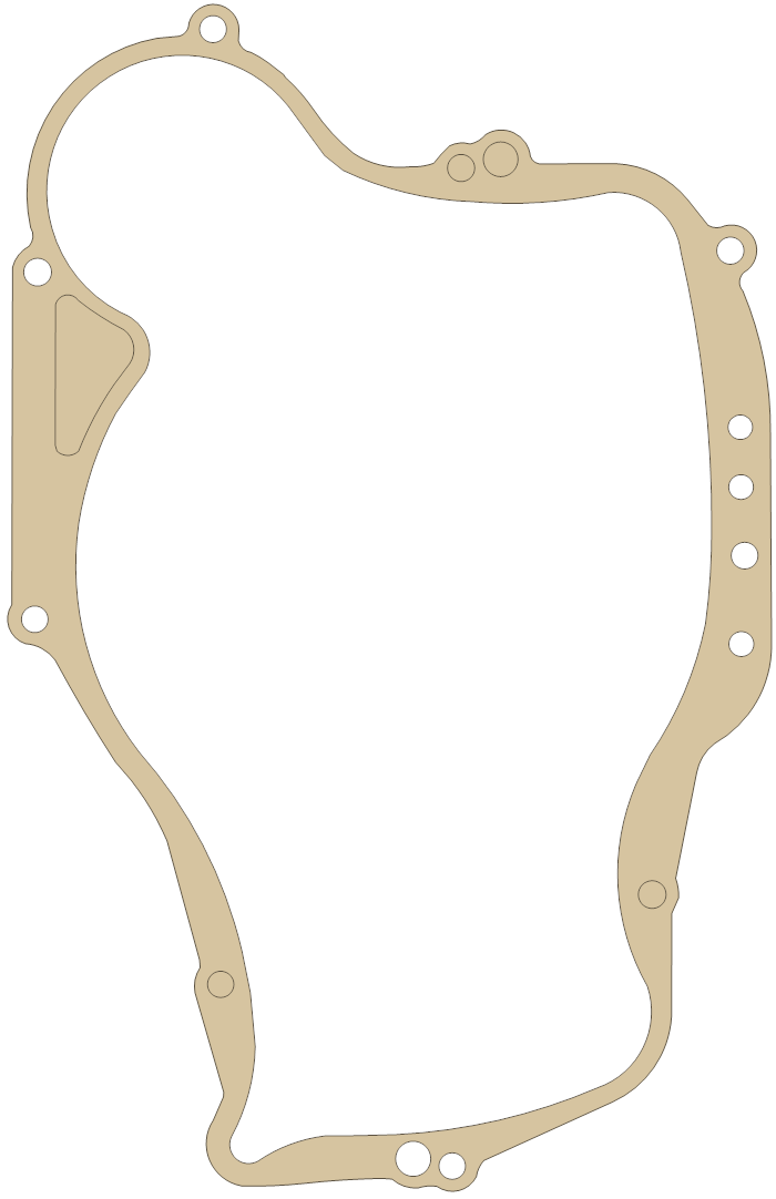 Kawasaki KXT250 Clutch Cover gasket outline