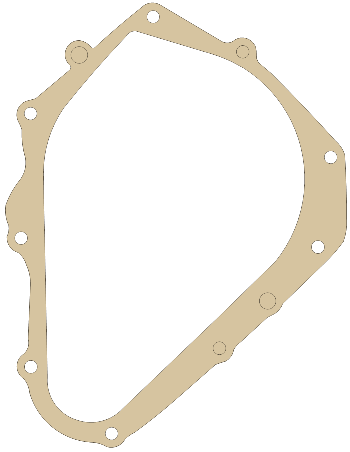 Kawasaki Generator  Cover gasket outline, OEM 11060-1473, A material