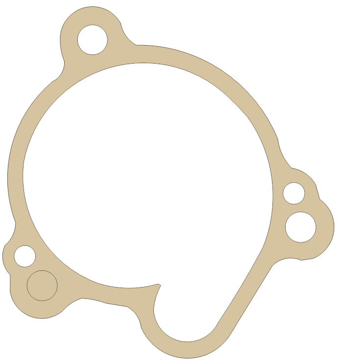 Kawasaki Pump Cover gasket outline, OEM 11060-1447, A material