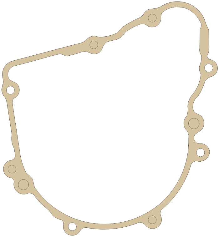 Kawasaki Generator  Cover gasket outline, OEM 11060-1556, A material