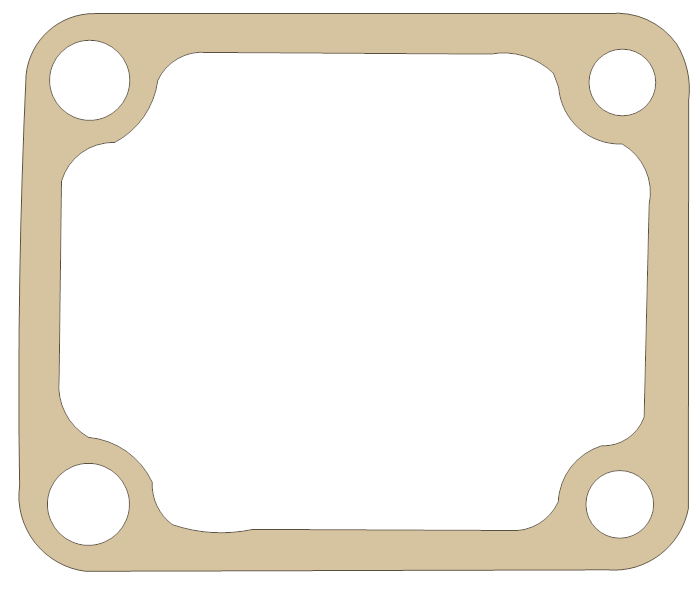 Kawasaki KLF300 4X4 Control Lever gasket outline