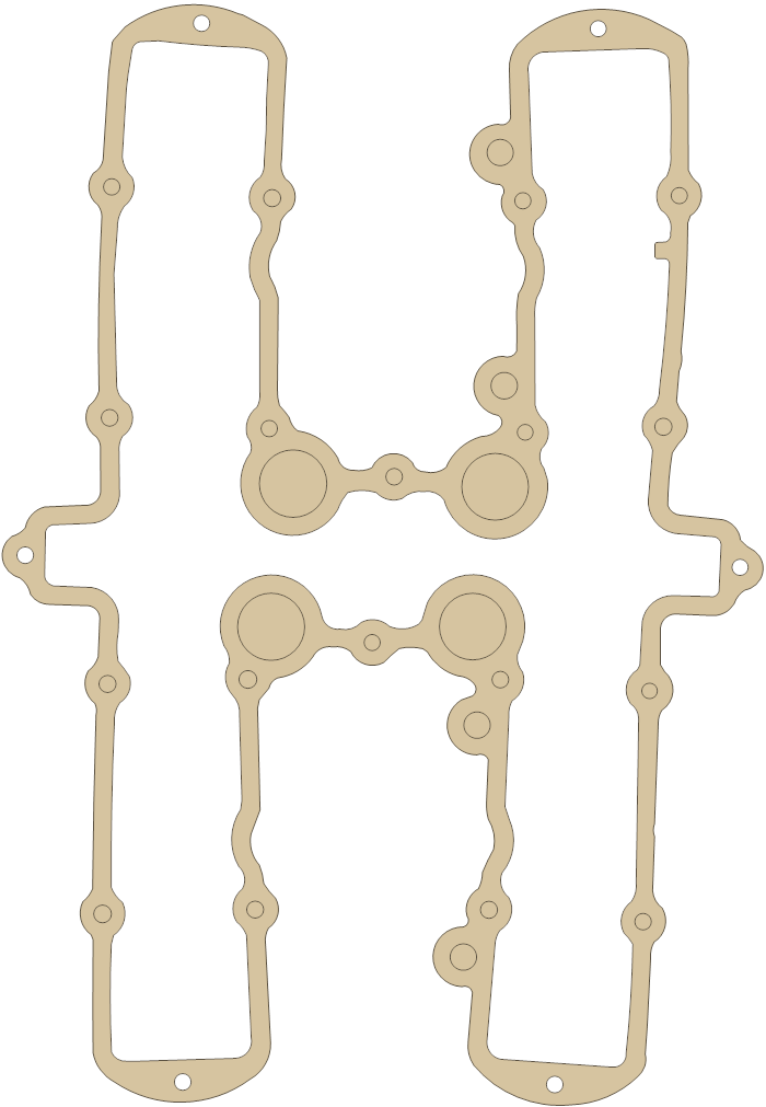 Kawasaki KZ750 Valve Cover gasket outline