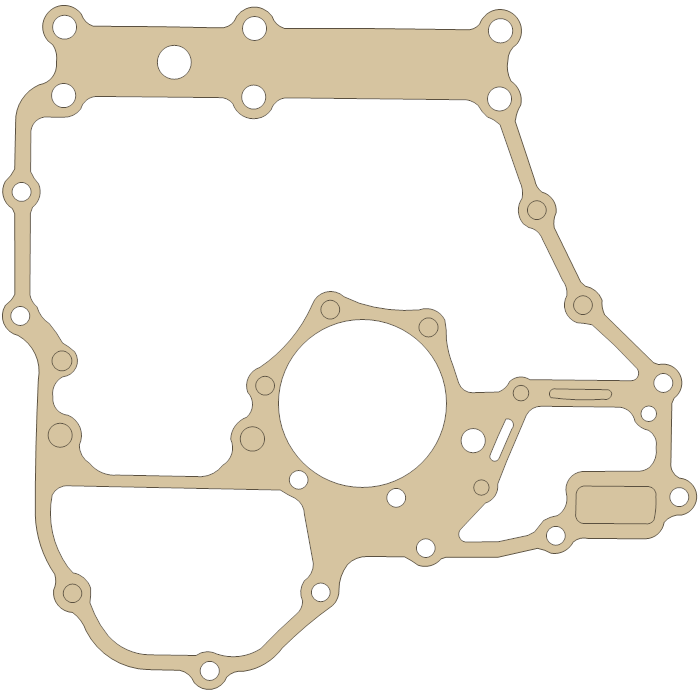 Kawasaki Gear Case gasket outline, OEM 11060-1714, A material