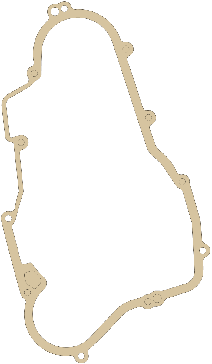 Kawasaki Clutch Cover gasket outline, OEM 11060-1469, A material