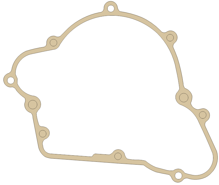 Kawasaki KLF250 Generator gasket outline