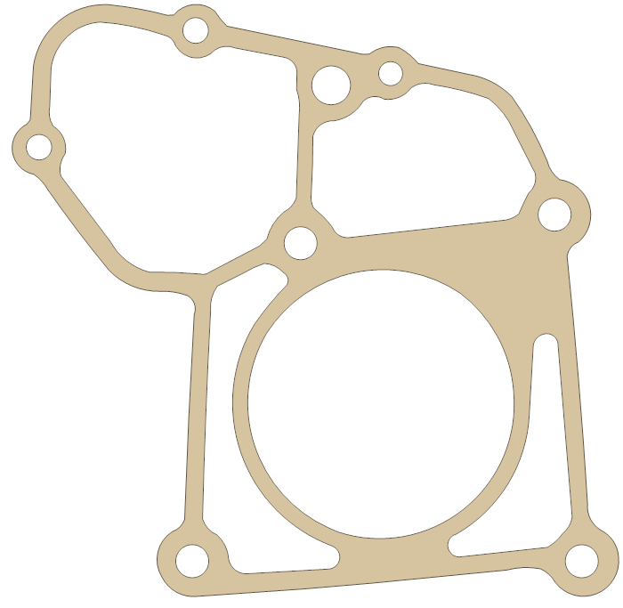 Kawasaki KLF250 Gear Case gasket outline