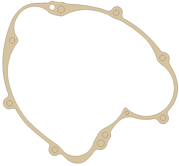 Kawasaki Clutch Cover gasket outline, OEM 11009-1202, A material