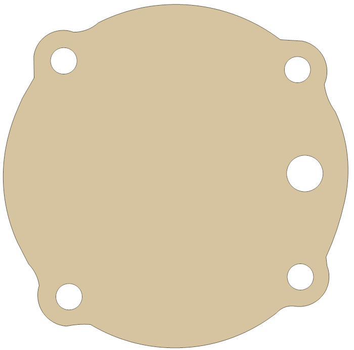 Kawasaki KZ305 Breather Body gasket outline