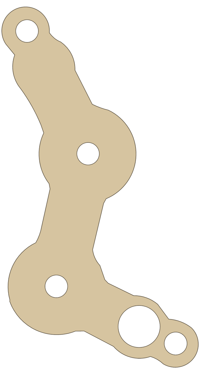 Kawasaki VN750 Oil Line gasket outline