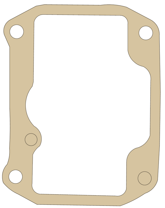 Kawasaki KX500 Float Chamber gasket outline