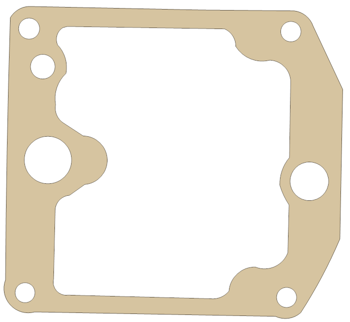 Kawasaki KZ650 Float Chamber gasket outline