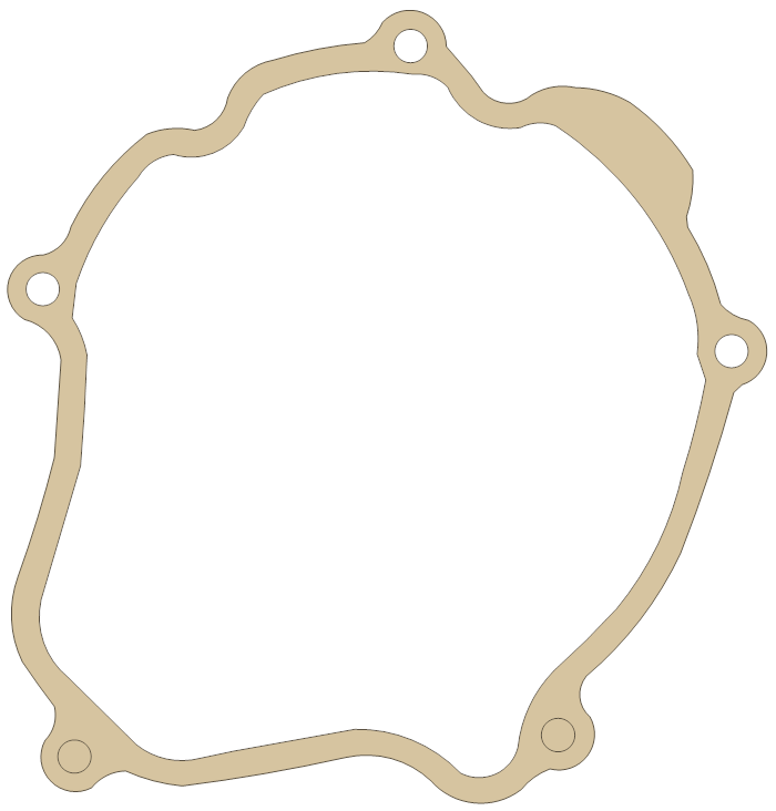 Kawasaki Generator  Cover gasket outline, OEM 11060-1192, A material