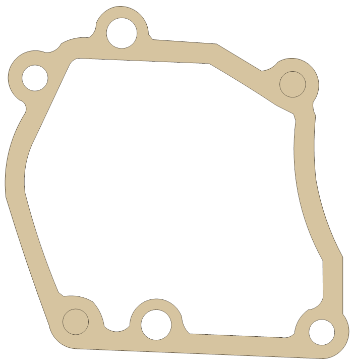 Kawasaki KAF540 Change Cover gasket outline
