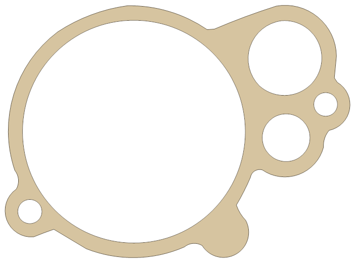 Kawasaki Oil Pump gasket outline, OEM 11060-1383, A material