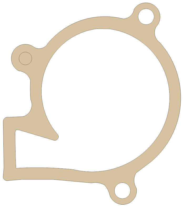 Kawasaki Water Pump Cover gasket outline, OEM 11060-1730, A material