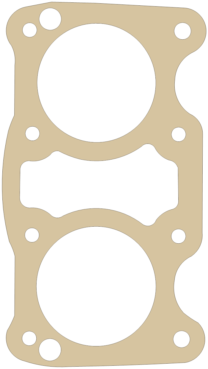 Kawasaki Cylinder Base gasket outline, OEM 11060-1403, A material