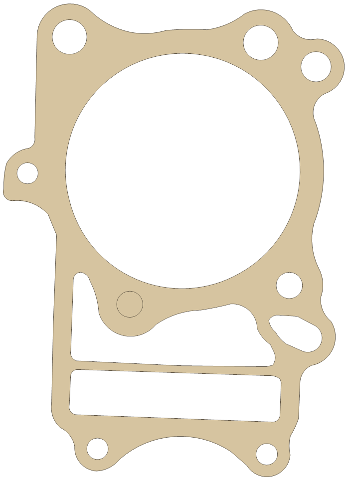 Kawasaki Cylinder Base gasket outline, OEM 11060-1678, A material