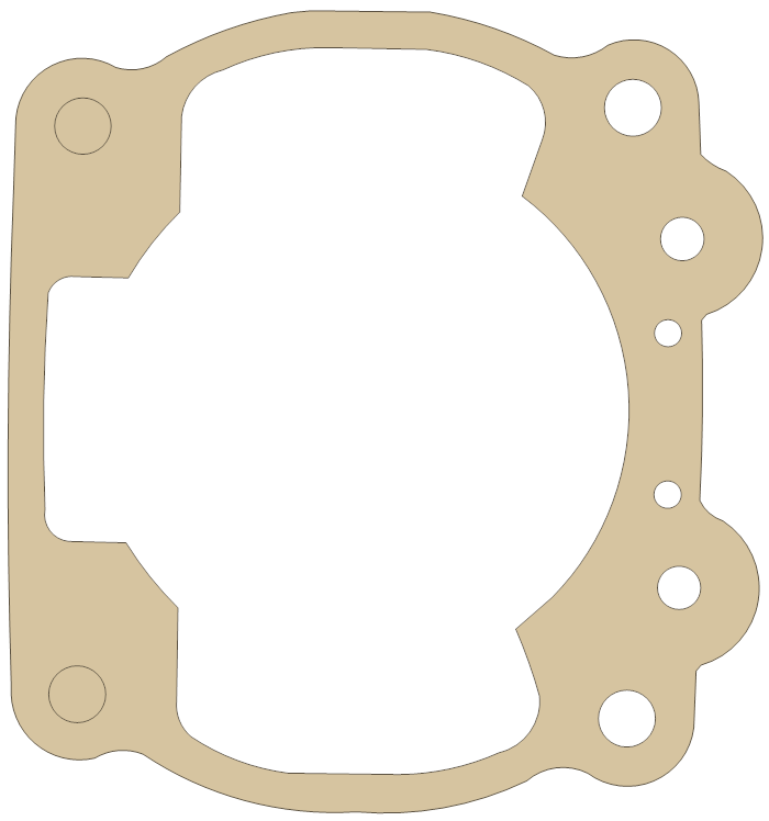 Kawasaki Cylinder Base gasket outline, OEM 11060-1456, A material