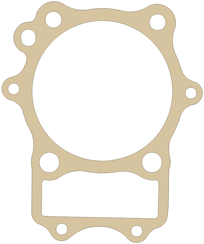 Kawasaki Cylinder Base gasket outline, OEM 11060-1737, A material