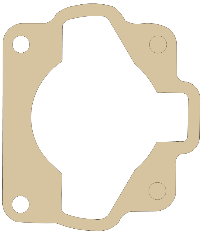 Kawasaki Cylinder Base gasket outline, OEM 11060-1577, A material