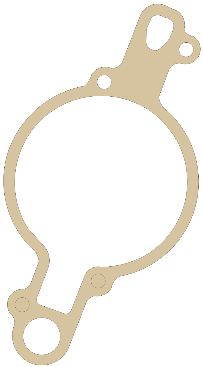 Kawasaki Oil Filter Cap gasket outline, OEM 11060-1405, D material