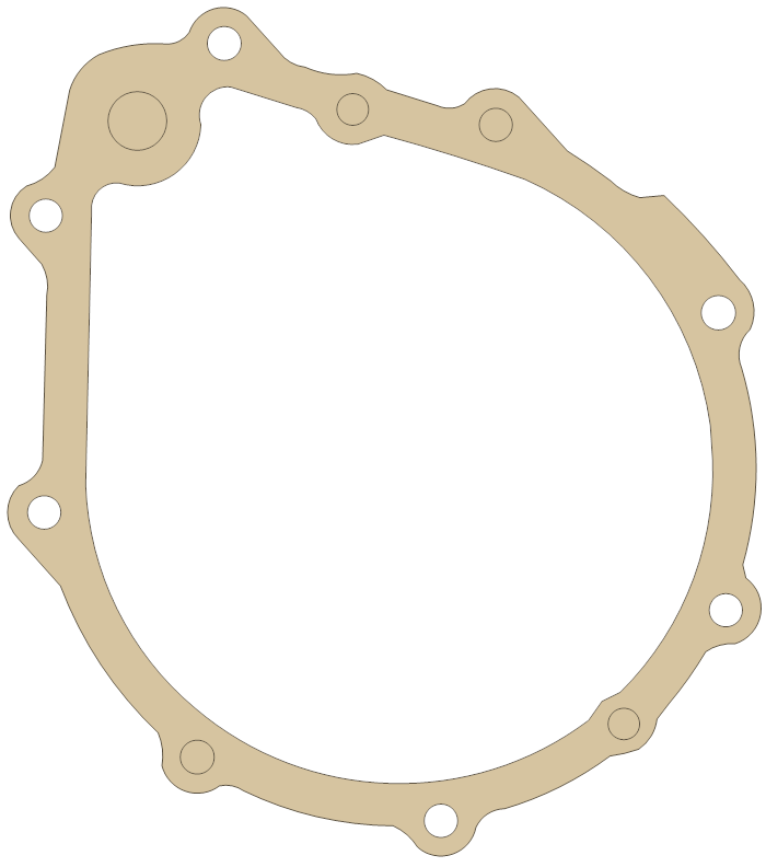 Kawasaki Generator  Cover gasket outline, OEM 11060-1420, A material