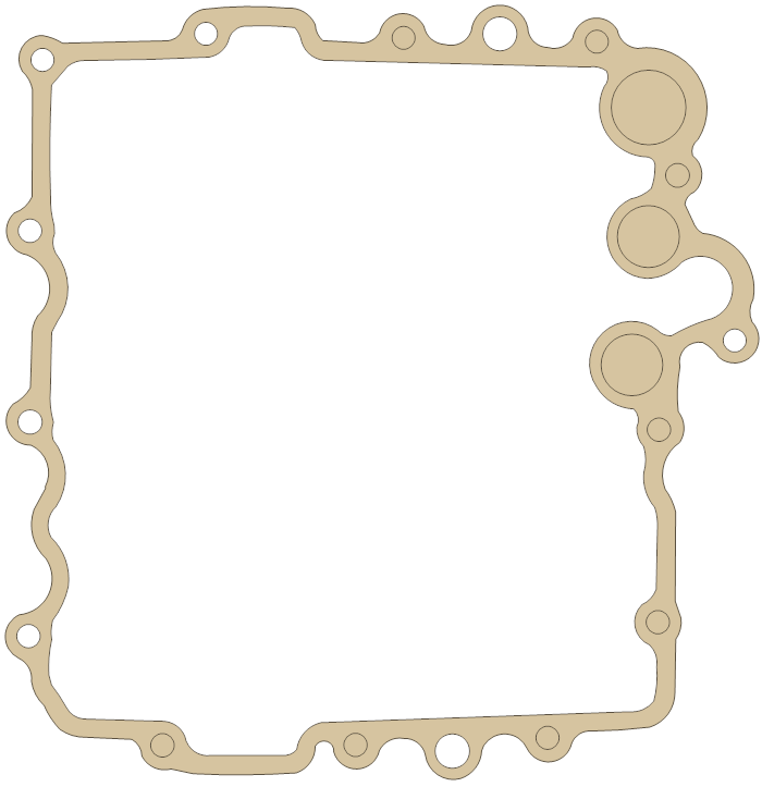 Kawasaki EN500 Gear Box Cover gasket outline