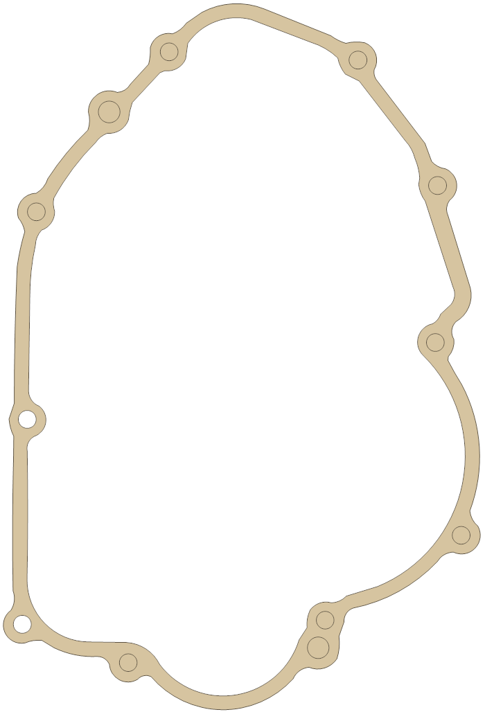 Kawasaki KAF500 Mule Generator gasket outline