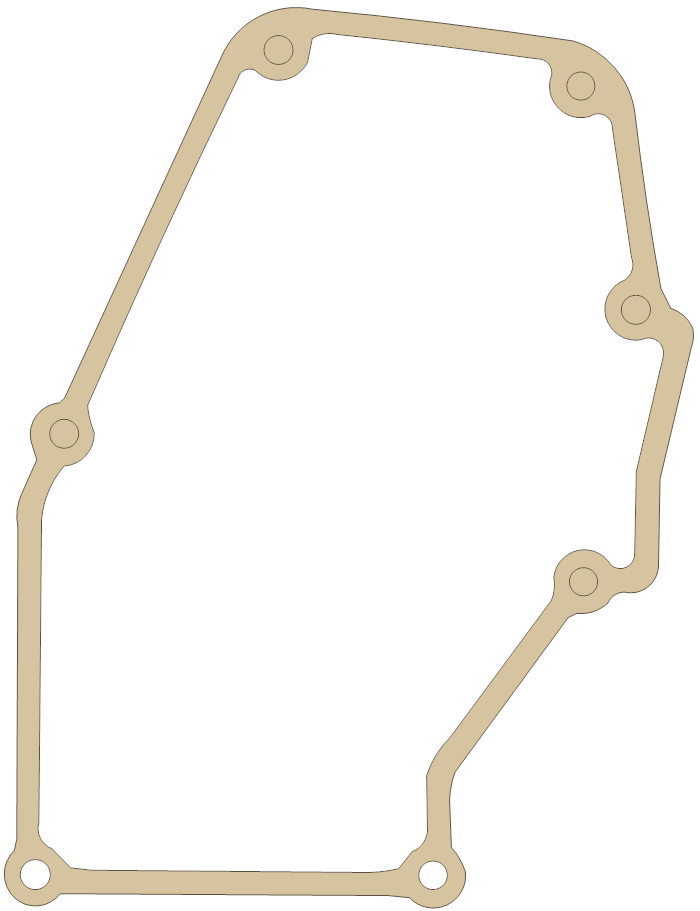 Kawasaki ZX750 Chain Cover gasket outline