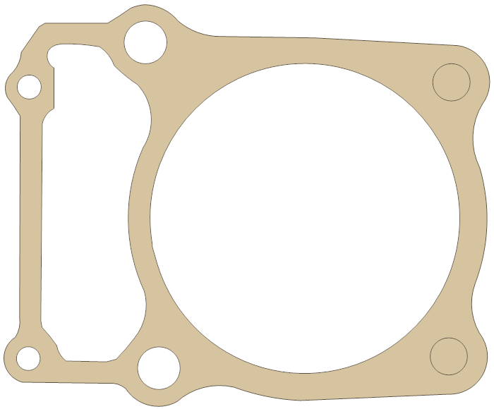Kawasaki Cylinder Base gasket outline, OEM 11060-1740, A material