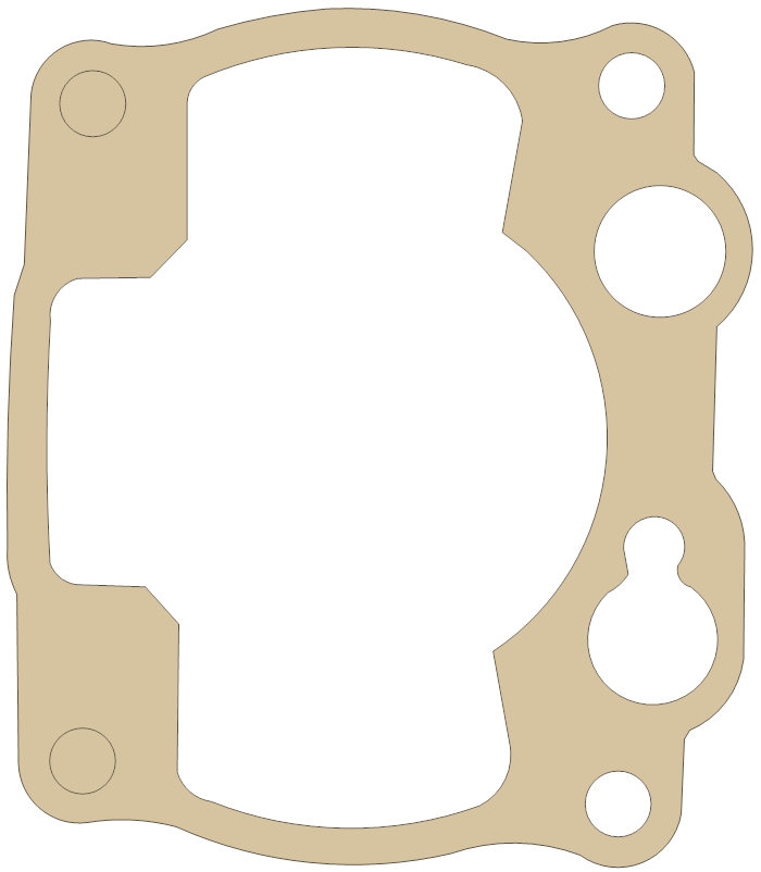 Kawasaki Cylinder Base gasket outline, OEM 11060-1461, A material