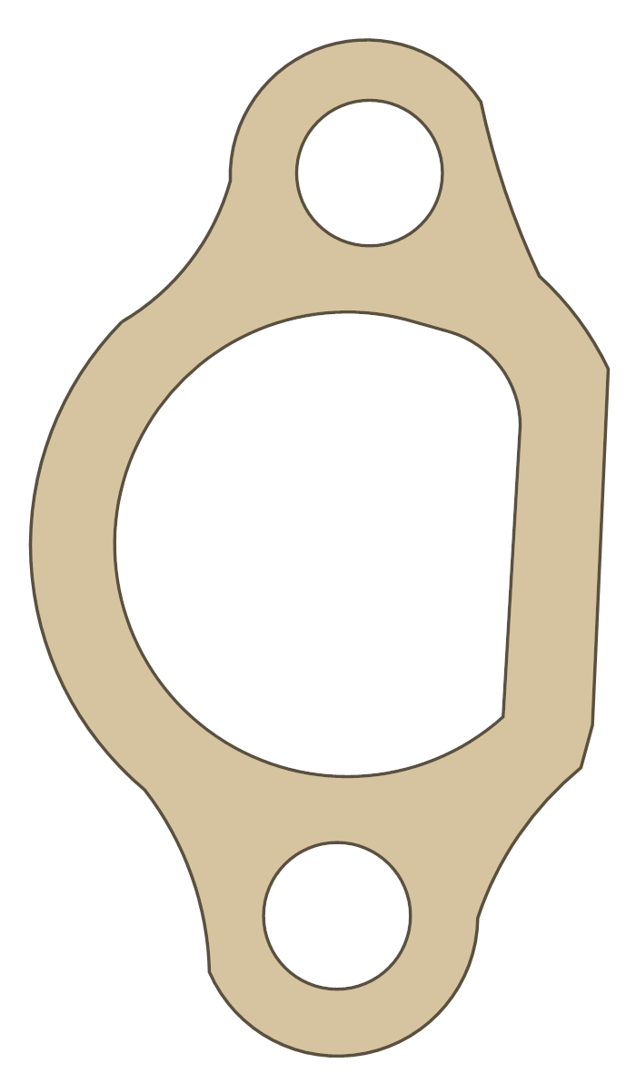 Kawasaki Gasket gasket outline, OEM 11060-1448, A material