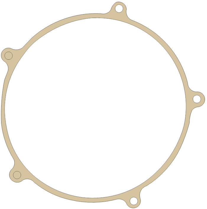 Kawasaki Clutch Cover gasket outline, OEM 11060-1460, A material