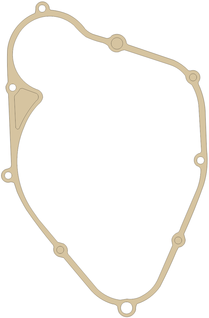 Kawasaki Clutch Cover gasket outline, OEM 11060-1548, A material