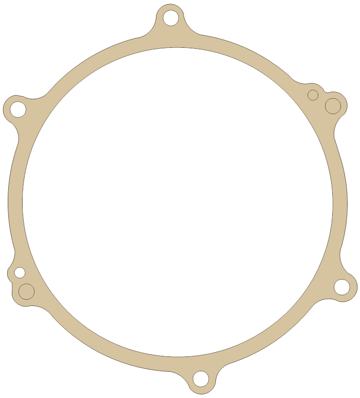 Kawasaki Clutch Cover gasket outline, OEM 11060-1325, A material