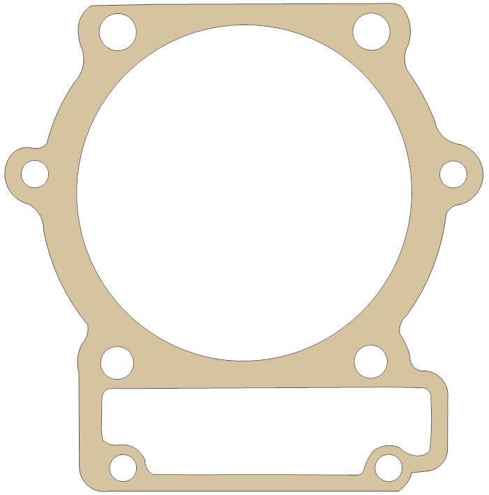 Kawasaki KLX650 Cylinder Base gasket outline