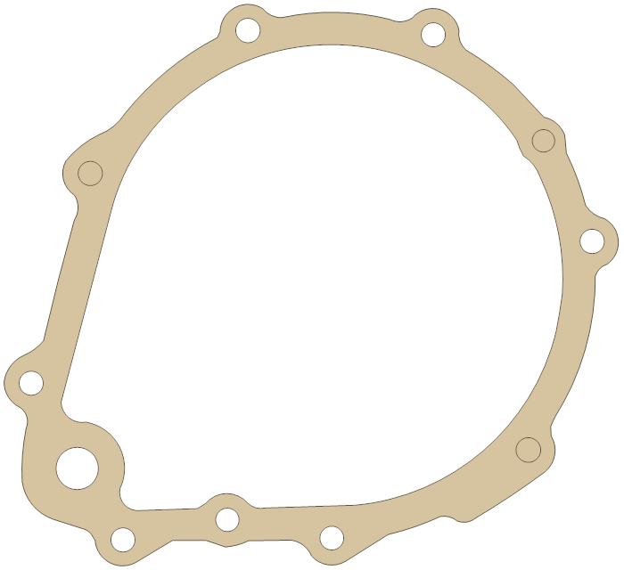 Kawasaki Generator  Cover gasket outline, OEM 11060-1752, A material