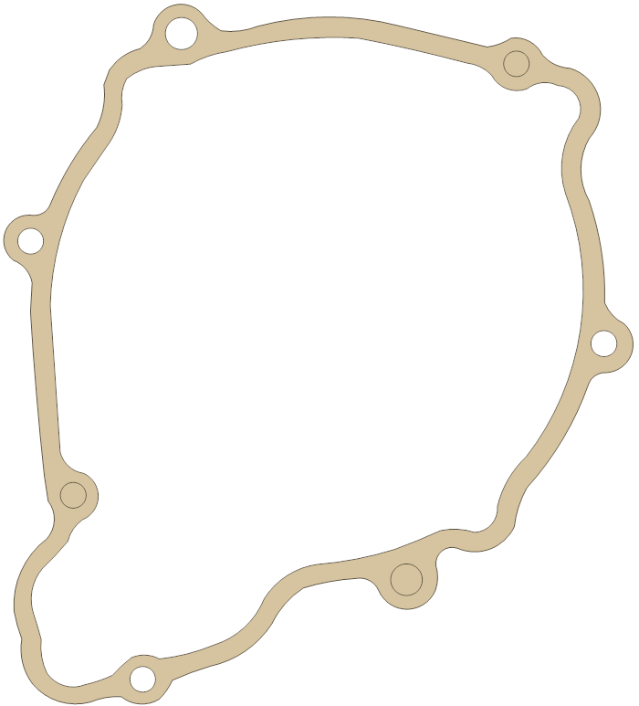 Kawasaki LH, Engine Cover gasket outline, OEM 11060-1559, A material